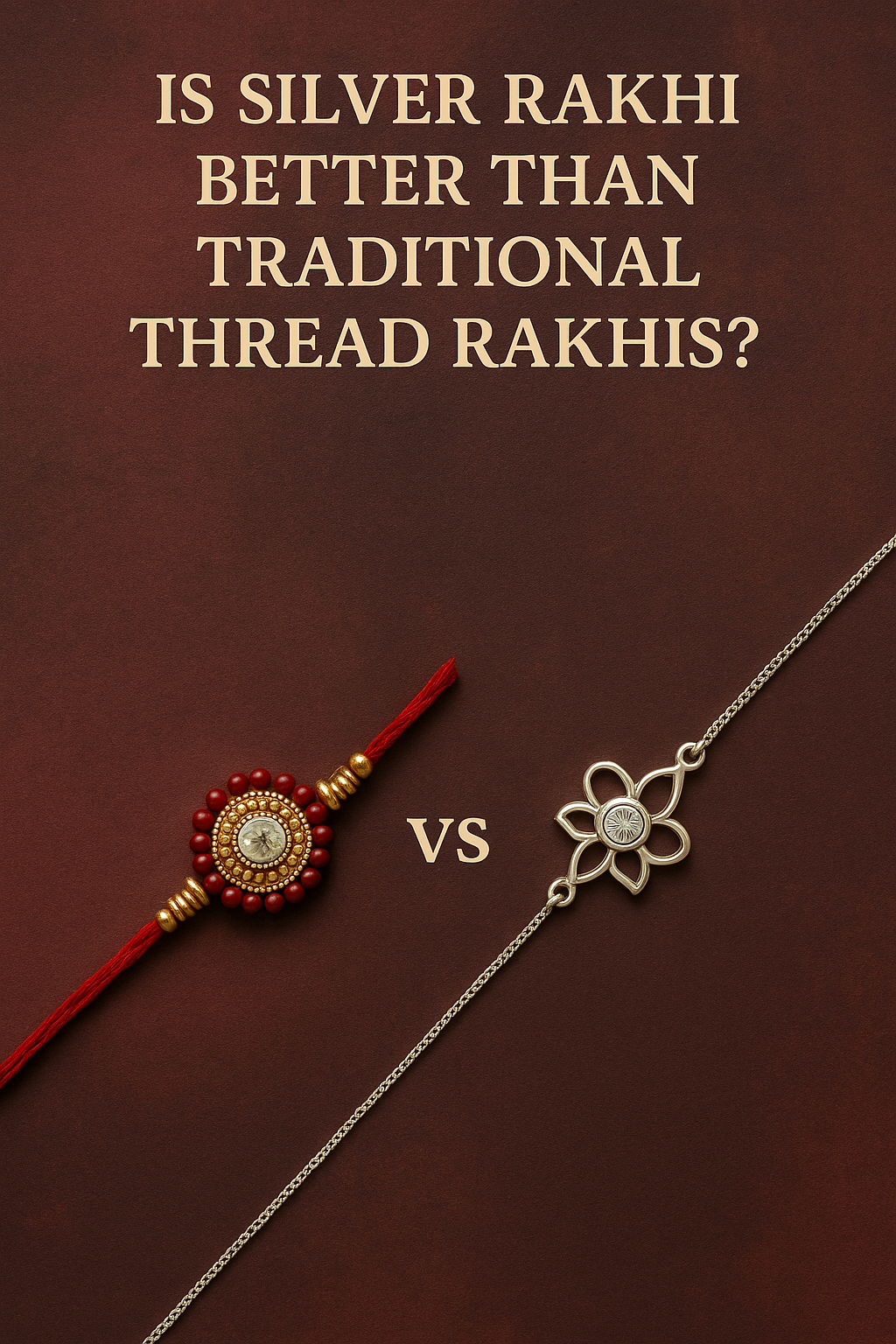 Comparison of silver rakhi and traditional thread rakhi styles