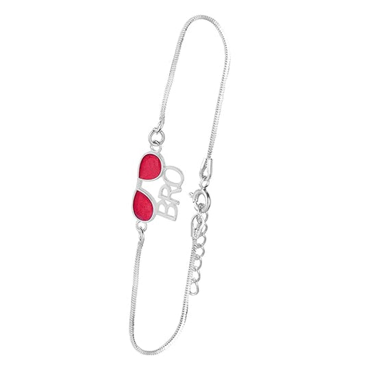 Arihant Gems & Jewels Unisex Silver 925 silver rakhi for brother Brother/Bhai/Bhaiya/Bro Rudraksha Elegant Rakhi for Your Brother for Rakshabandhan