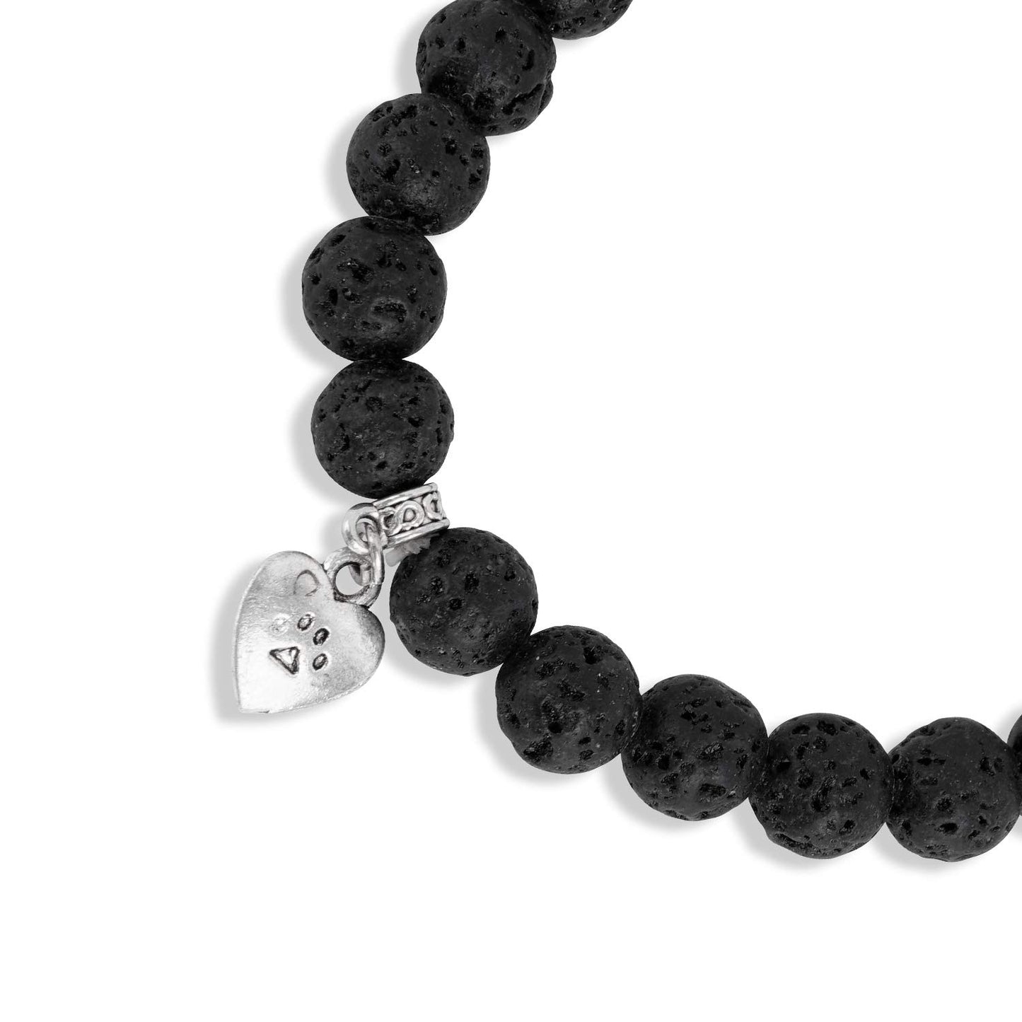 Arihant Gems & Jewels Lava Bracelet with charm Bracelet | Natural & Certified | Astrological Gemstone | Positive Effect | Unisex Both for Men & Women
