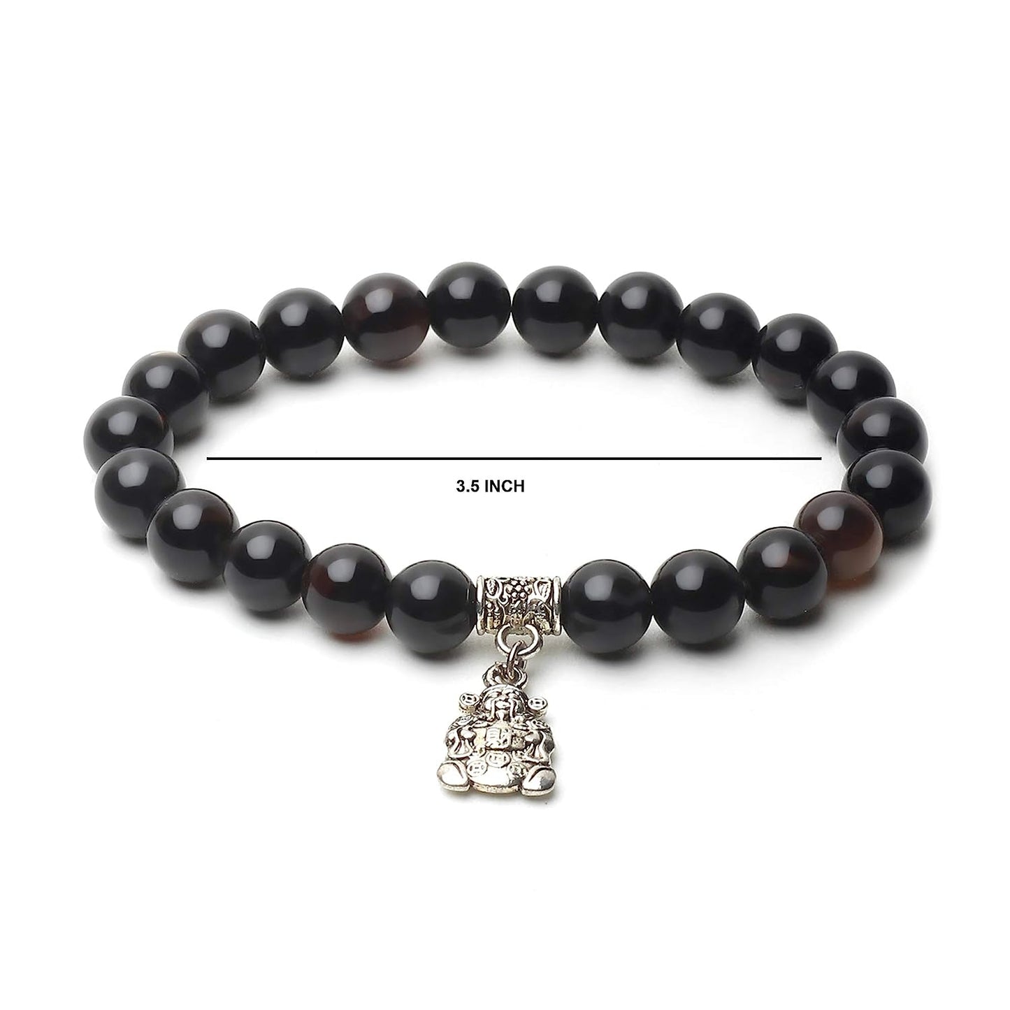 Arihant Gems & Jewels Onyx With Charm Bracelet | Natural & Certified | Astrological Gemstone | Positive Effect | Unisex Both for Men & Women