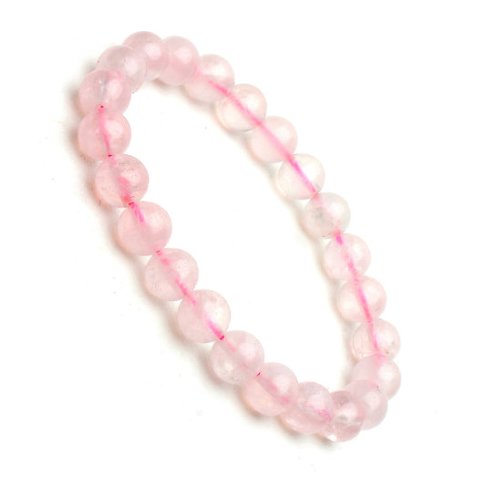 Arihant Gems & Jewels Rose Quartz Bracelet | Natural & Certified | Astrological Gemstone | Positive Effect | Unisex Both for Men & Women