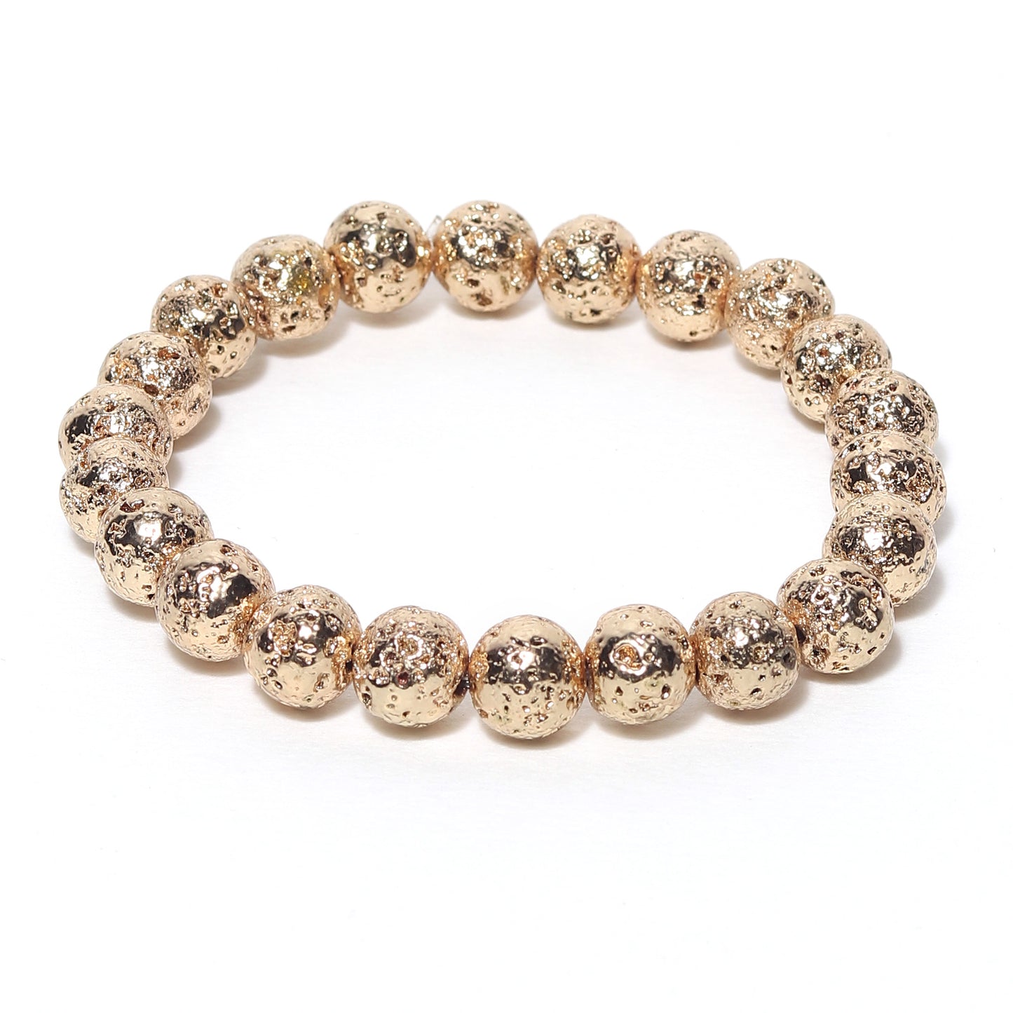 Arihant Gems & Jewels Golden Lava Stone Bracelet | Natural & Certified | Astrological Bracelet | Reiki/Yoga Healing Distance Charm Bracelet | Unisex Both for Men & Women