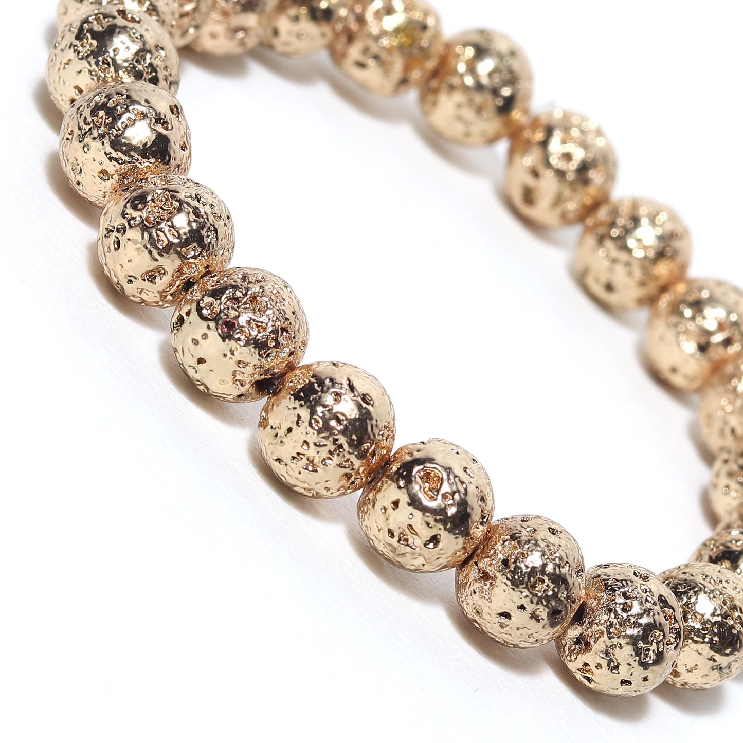 Arihant Gems & Jewels Golden Lava Stone Bracelet | Natural & Certified | Astrological Bracelet | Reiki/Yoga Healing Distance Charm Bracelet | Unisex Both for Men & Women
