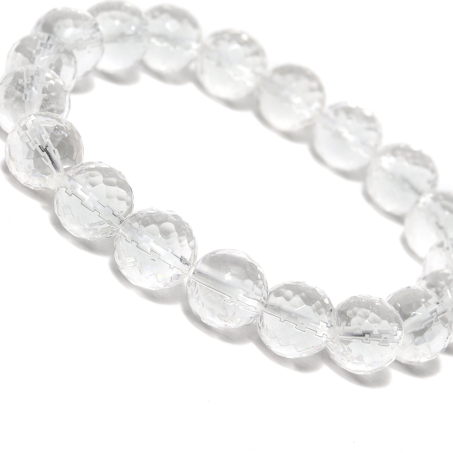 Arihant Gems & Jewels Diamond Cutting Sphatik Bracelet | Natural & Certified | Astrological Bracelet | Reiki/Yoga Healing Distance Charm Bracelet | Unisex Both for Men & Women