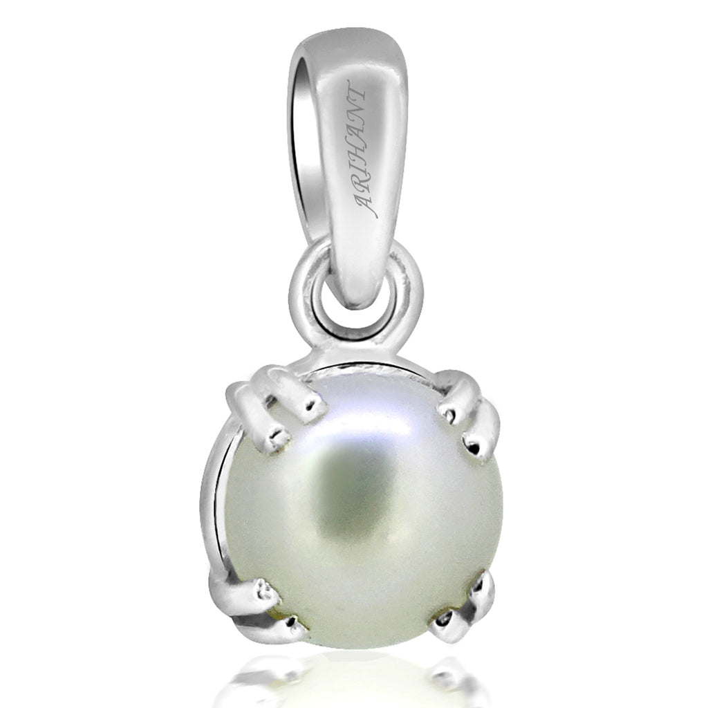 Natural Certified AAA Quality White Pearl/Moti 4.00-11.00Ct Astrological Rashi Ratan Pendant, popular Pearl Necklace Locket For Unisex By KEVAT GEMS