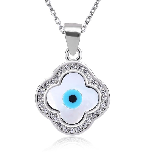 Sterling Eye Stylish Silver 925 Evil Eye Pendent For Men Women Boys Girls Silver Pendant For Men Women Gift for Sister Love Gift Unisex Pendant Necklace