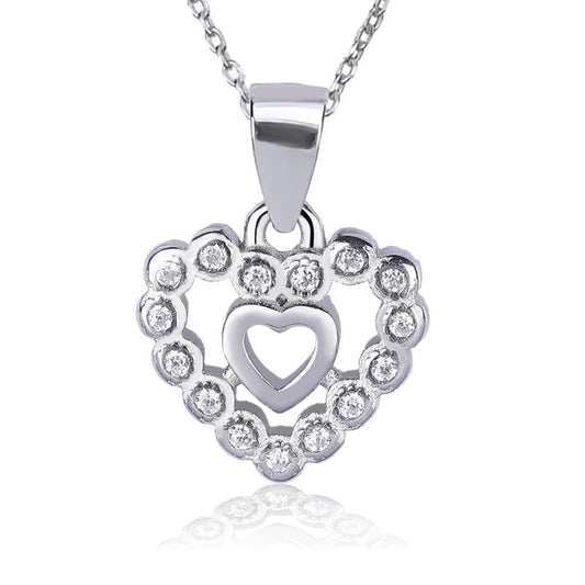 Arihant Gems & Jewels Stylish Silver 925 Heart Design Pendent For Women Girls Love Pendant Silver Chain Pendant For Women Gift for Sister Love Gift Pendant Necklace