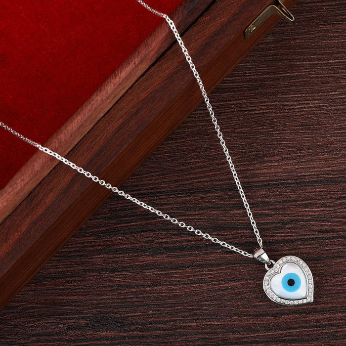 Arihant Gems & Jewels Stylish Silver 925 Evil Eye Pendent For Men Women Boys Girls Silver Pendant For Men Women Gift for Sister Love Gift Unisex Pendant Necklace