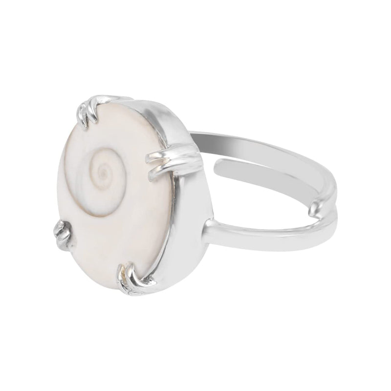 925 Silver Gomti/Gaumti Chakra Adjustable Ring | Natural and Certified | Astrological Gemstone | Unisex Both for Men & Women