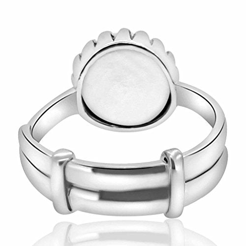 Pearl Ring Silver Ring Moti 4.25 Ratti to 12.25 Ratti Natural & IIGS Certified Pearl (Moti) Astrological Gemstone Adjustable Silver Ring by ARIHANT GEMS & JEWELS