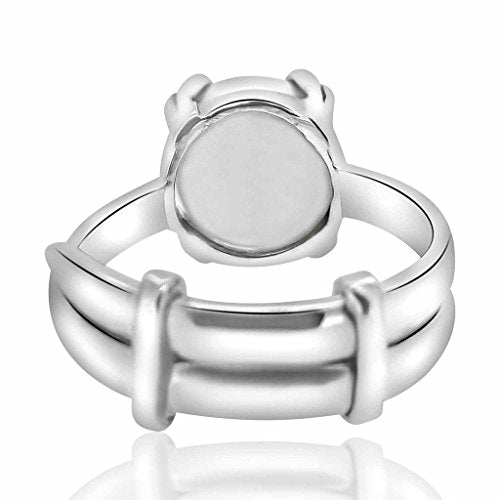 Pearl Ring Silver Ring Moti 4.25 Ratti to 12.25 Ratti Natural & IIGS Certified Pearl (Moti) Astrological Gemstone Adjustable Silver Ring by ARIHANT GEMS & JEWELS
