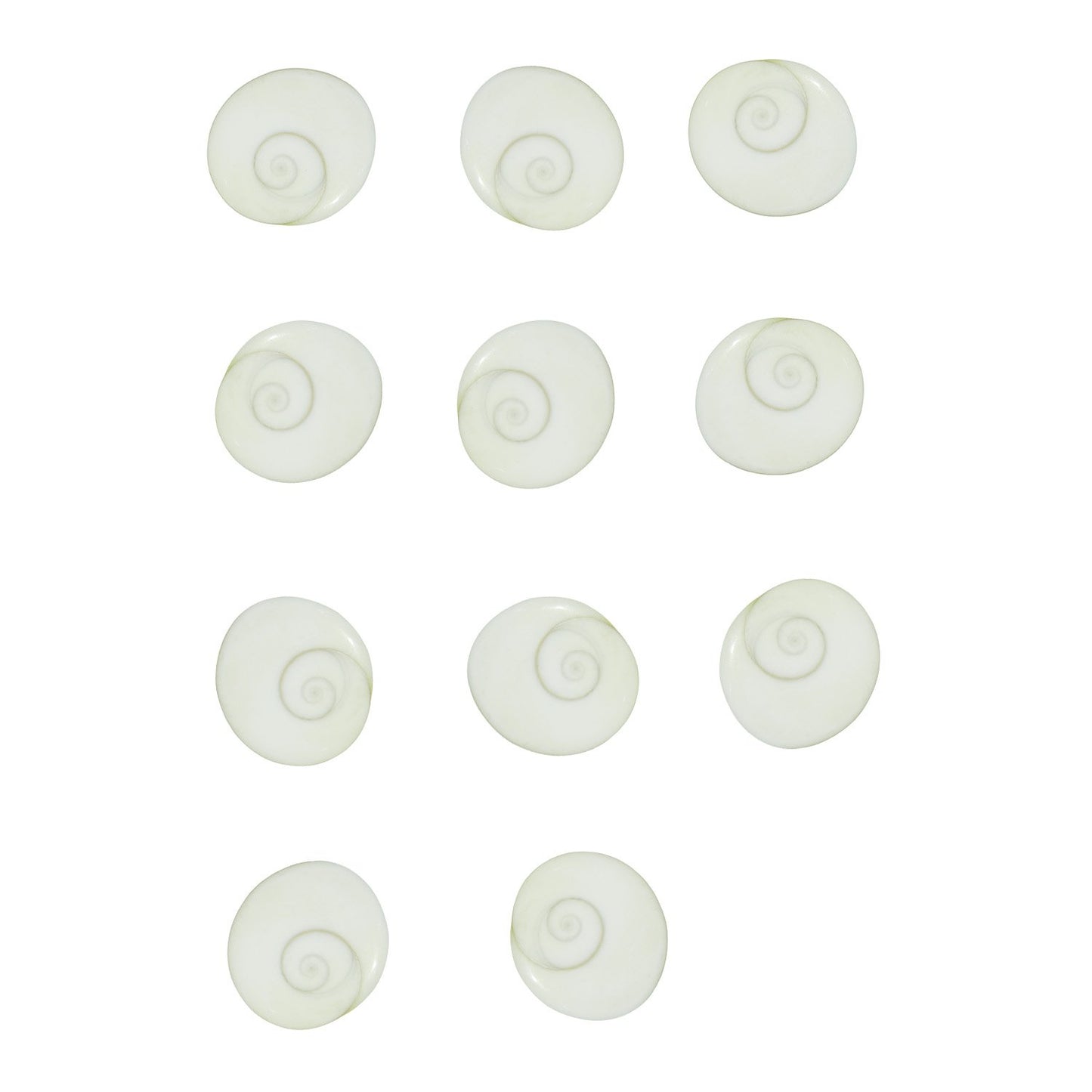 Arihant Gems & Jewels White Stone Natural Gomti Chakra Astrological Gemstone -11 Pieces