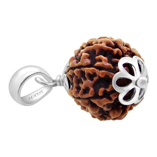 6 Mukhi NEPALI RUDRAKSHA SILVER 925 PENDANT / Six Faced RUDRAKSHA 100% Original & Certified