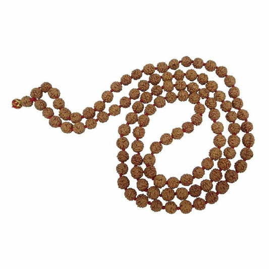 Rudraksha 5 Mukhi RUDRAKSHA JAAP MALA FOR POOJA (ASTROLOGY) (108+1 Beads) 100% Original and certified