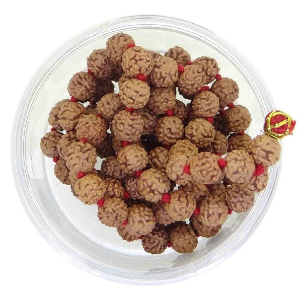 Rudraksha 5 Mukhi RUDRAKSHA JAAP MALA FOR POOJA (ASTROLOGY) (108+1 Beads) 100% Original and certified