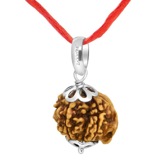 5 MUKHI GANESH JI NEPALI RUDRAKSHA  100% Original & Certified SILVER 925 PENDANT