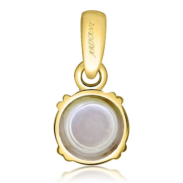 Fresh Water Pearl (Moti) 3.25 - 13.25 Ratti Certified Astrological Gemstone  Ashtdhatu Prong Setting Pendant