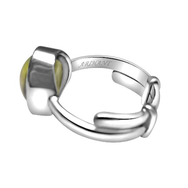 Cat's Eye Quartz (Lehsuniya) 4.25 - 12.25 Ratti Natural & Certified Astrological Gemstone Silver(925) Prong Setting Ring