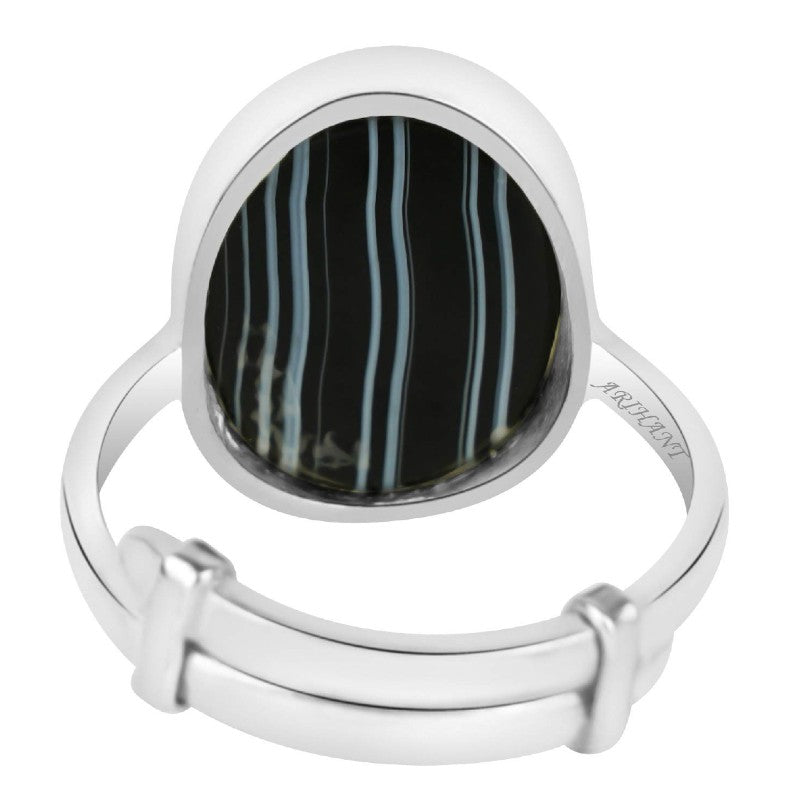 Sulemani Hakik 11.25 Ratti Natural & Certified Astrological Gemstone Silver(925) Bezel Setting Ring