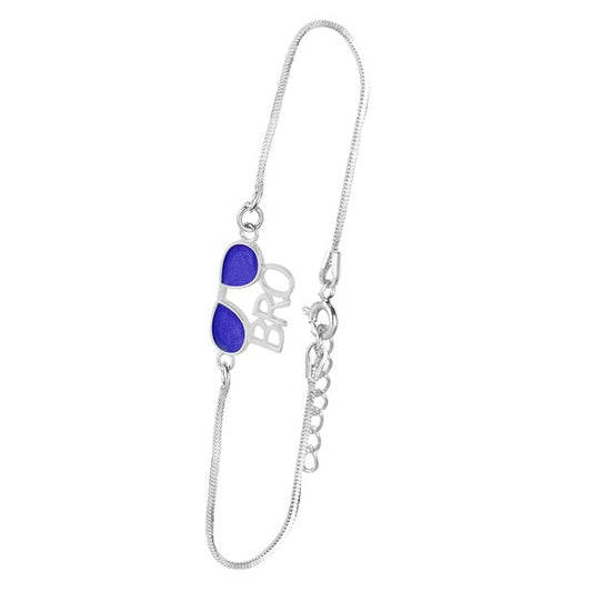 Arihant Gems & Jewels Unisex Silver 925 Brother/Bhai/Bhaiya/Bro Rudraksha Elegant Rakhi for Your Brother for Rakshabandhan