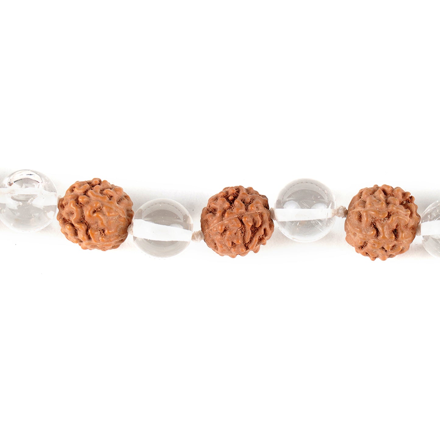 Sphatik/crystal+Rudraksha Jaap Mala for Pooja (108+1 Beads) | Natural & Certified | Astrological Beads | Positive Effect | Unisex Both for Men & Women (Sphatik And Rudraksha Mala)