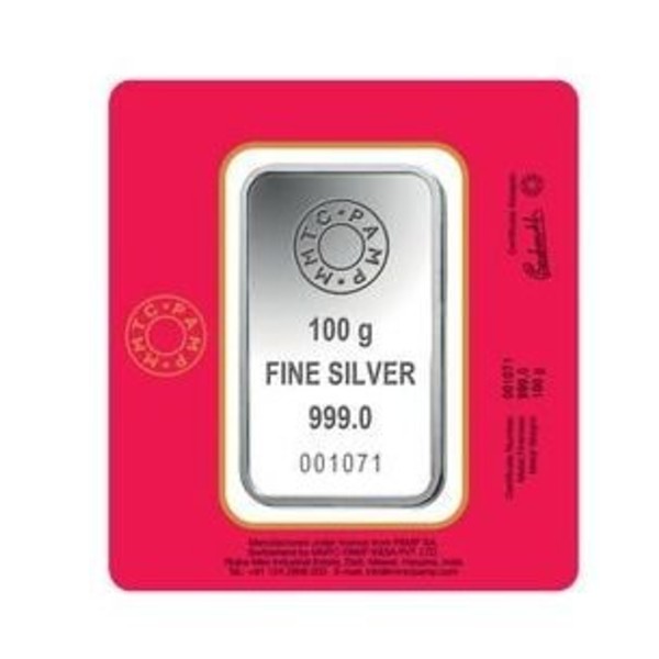 MMTC-PAMP CERTIFIED LOTUS SILVER(999) BAR
