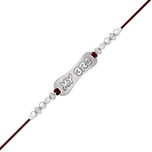 Arihant Gems & Jewels 925 Sterling Silver "My Bro" Rakhi for Brother | Natural & Certified