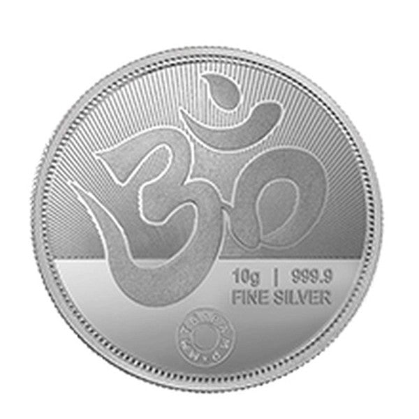 MMTC-PAMP Arihant Gems and Jewels 10g Ganesh Lakshmi Ji Silver (999) Coin with Capsule Packing
