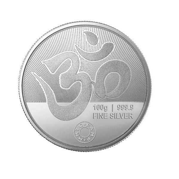 Mmtc-Pamp 100 Gm. Ganesh Lakshmi Ji Silver(999) Coin With Capsule Packing
