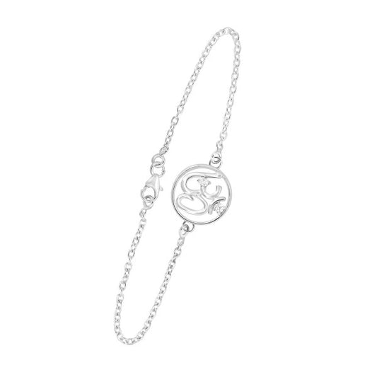 ARIHANT GEMS & JEWELS Sterling Silver Om Bracelet Rakhi for Unisex