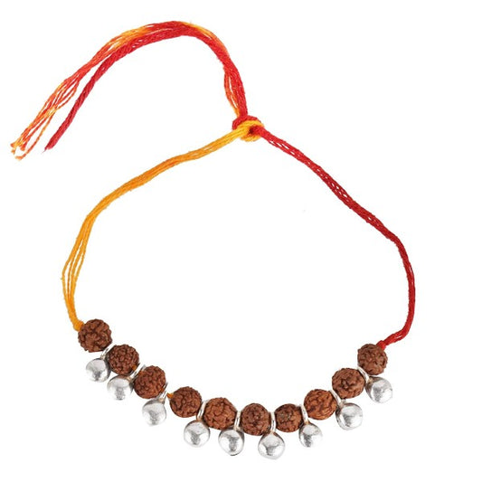 Arihant Gems & Jewels Unisex Silver 925 Brother/Bhai/Bhaiya/Bro Rudraksha Elegant Rakhi for Your Brother for Rakshabandhan