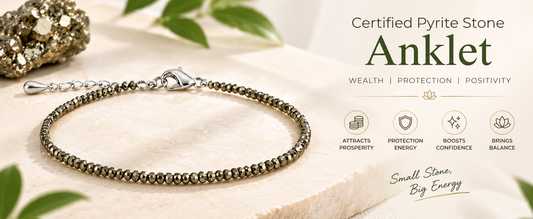 Pyrite Anklet with Free Pyrite Stone: Stylish Touch of Positive Energy