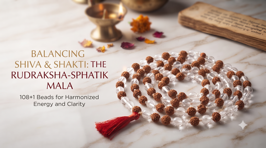 Sphatik Rudraksha Mala 57+1: Benefits, Uses & Spiritual Significance