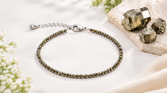 Certified Pyrite Stone Anklet for Women
