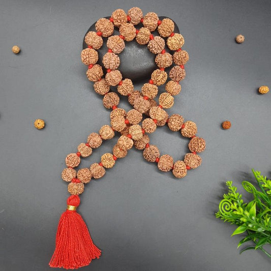 7 Faces (Mukhi) Original Indonesia Rudraksha Mala for Men & Women - 108 + 1 Beads with Lab Certificate (11.50-12.00 mm).