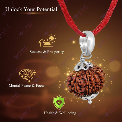 12 Mukhi NEPALI RUDRAKSHA SILVER 925 PENDANT / Twelve Faced RUDRAKSHA 100% Original & Certified