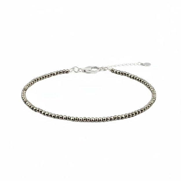 Certified Raw Pyrite Anklet | Natural Wealth & Prosperity Stone | Money Magnet Crystal Payal for Women | Adjustable Spiritual Jewelry.