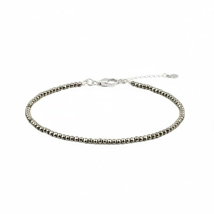 Certified Raw Pyrite Anklet | Natural Wealth & Prosperity Stone | Money Magnet Crystal Payal for Women | Adjustable Spiritual Jewelry.