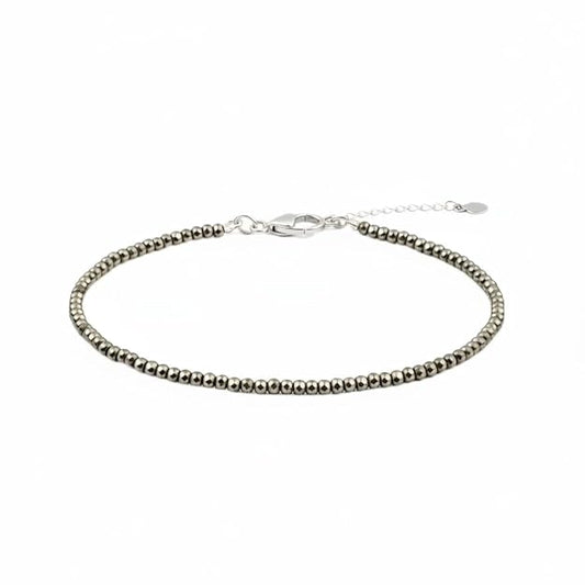 Certified Raw Pyrite Anklet | Natural Wealth & Prosperity Stone | Money Magnet Crystal Payal for Women | Adjustable Spiritual Jewelry.