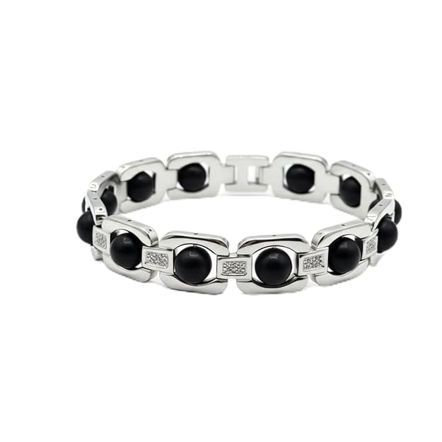 Ebony Wood Bracelet in German Silver for Men & Women | Adjustable Handmade Fashion Bracelet