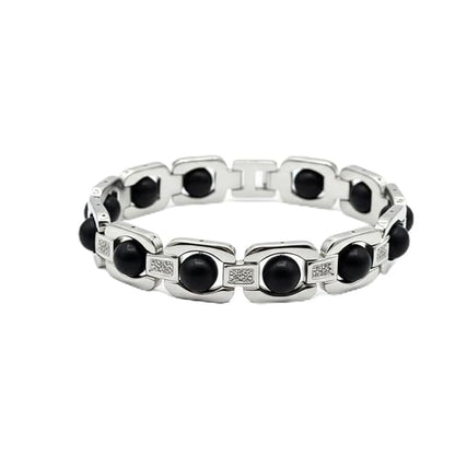 Ebony Wood Bracelet in German Silver for Men & Women | Adjustable Handmade Fashion Bracelet