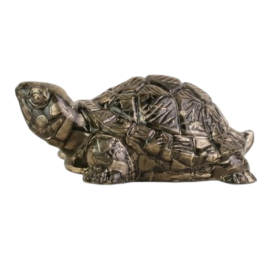 Arihant Gems & Jewels® Natural Pyrite Turtle for Home & Office | Certified Pyrite Crystal Tortoise for Vastu, Feng Shui, Wealth, Prosperity & Good Luck | Decorative