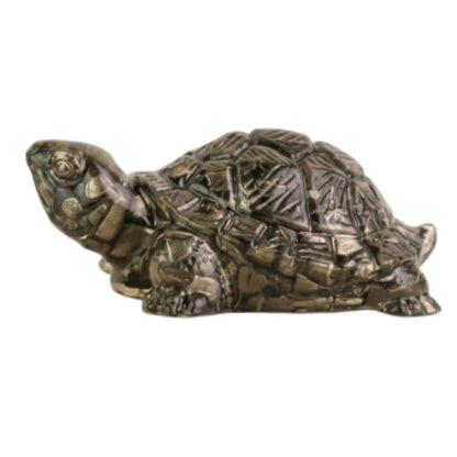 Arihant Gems & Jewels® Natural Pyrite Turtle for Home & Office | Certified Pyrite Crystal Tortoise for Vastu, Feng Shui, Wealth, Prosperity & Good Luck | Decorative