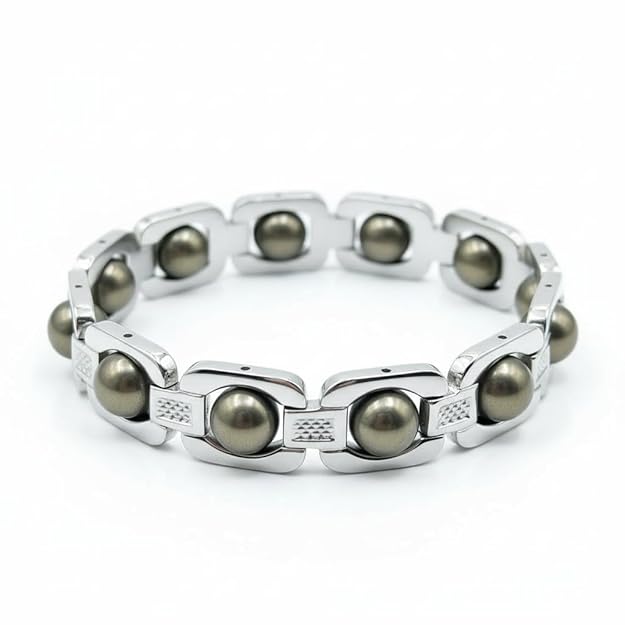 Natural Pyrite Bracelet for Men & Women | Original Pyrite Stone Beaded Bracelet | Money Magnet Wealth & Prosperity Crystal | Healing Crystal Bracelet for Good Luck, Success & Protection | Adjustable Unisex Jewelry Gift.