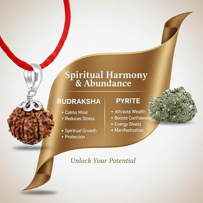 7 Mukhi Rudraksha Pendant in 925 Silver | Original & Certified Seven Face Rudraksha Locket for Wealth, Prosperity & Good Luck