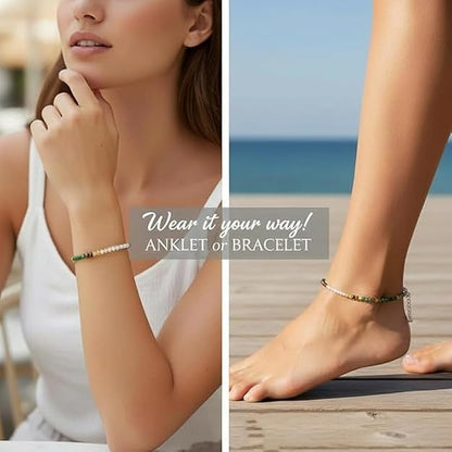 Original Raw Pyrite Anklet for Men &amp; Women | Money Magnet for Wealth, Success &amp; Prosperity | Adjustable Crystal Healing Anklet for Good Luck, Positive Energy &amp; Financial Growth.