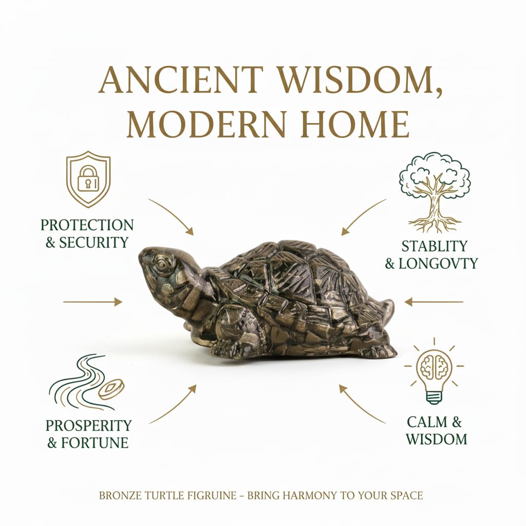 Arihant Gems & Jewels® Natural Pyrite Turtle for Home & Office | Certified Pyrite Crystal Tortoise for Vastu, Feng Shui, Wealth, Prosperity & Good Luck | Decorative