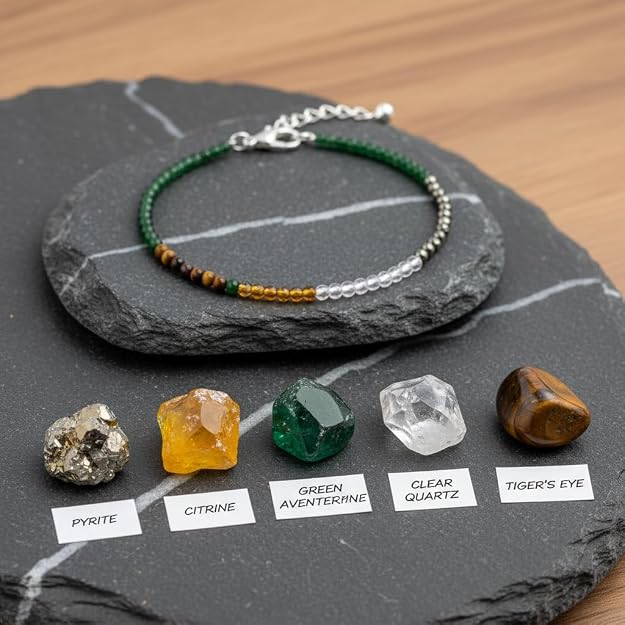 Original Raw Pyrite Anklet for Men &amp; Women | Money Magnet for Wealth, Success &amp; Prosperity | Adjustable Crystal Healing Anklet for Good Luck, Positive Energy &amp; Financial Growth.
