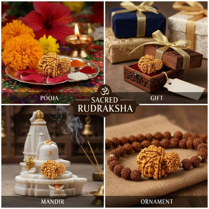 Certified Natural Nepali Garbh Gauri Rudraksha Bead for Peace, Prosperity & Motherhood Authentic Rudraksha for Divine Grace.