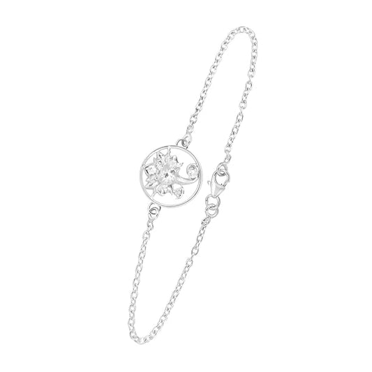Arihant Gems & Jewels 925 Silver rakhi for brother Ganesha Bracelet Rakhi For Unisex Adult (silver) For Raksha Bandhan
